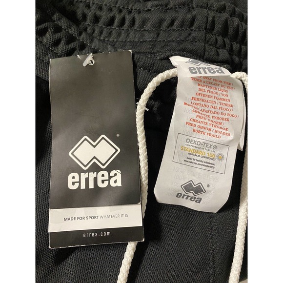 NWT Errea Vanessa Track Pants Black Slip Pockets Athletic Sport Women L - Picture 3 of 3